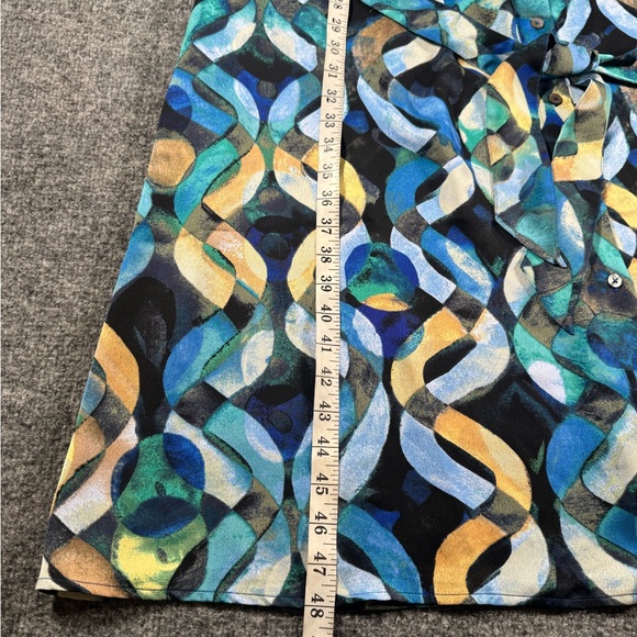 Nic+Zoe Women’s Wave Links Loren Long Sleeve Blue Shirtdress SZ XXL - Picture 7 of 14